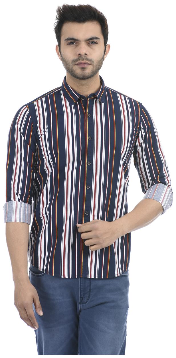 

Pepe Jeans Men Multi Vertical Stripes Regular Fit Casual Shirt