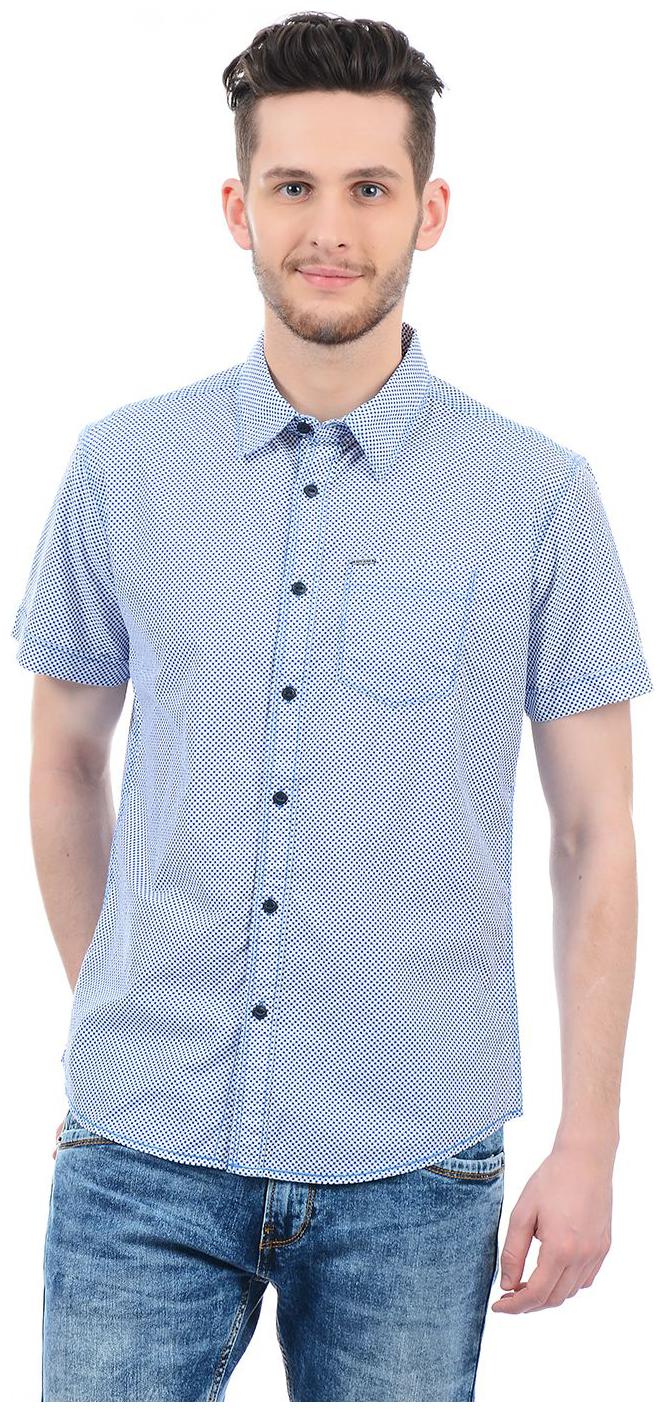 

Pepe Jeans Men Blue Printed Regular Fit Casual Shirt