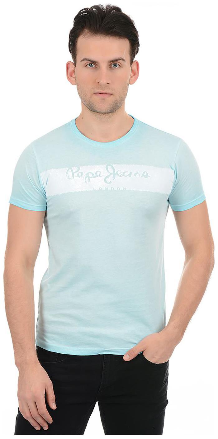 

Pepe Jeans Men Turquoise Slim fit Cotton Round neck T-Shirt - Pack Of 1