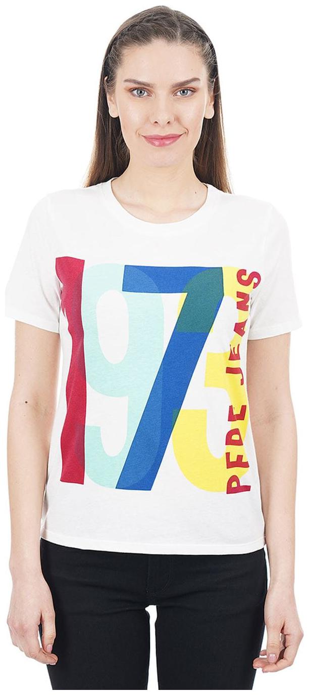 

Pepe Jeans Women White Regular fit Round neck Polyester T shirt
