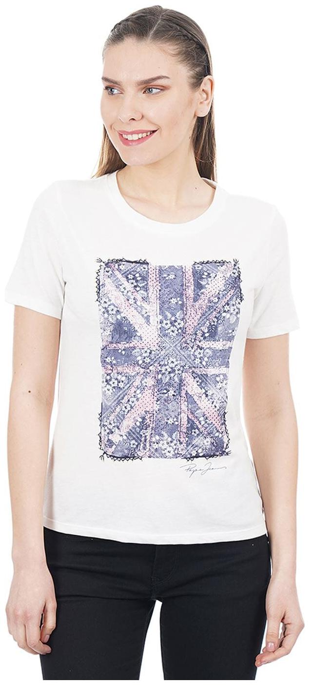 

Pepe Jeans Women White Regular fit Round neck Polyester T shirt