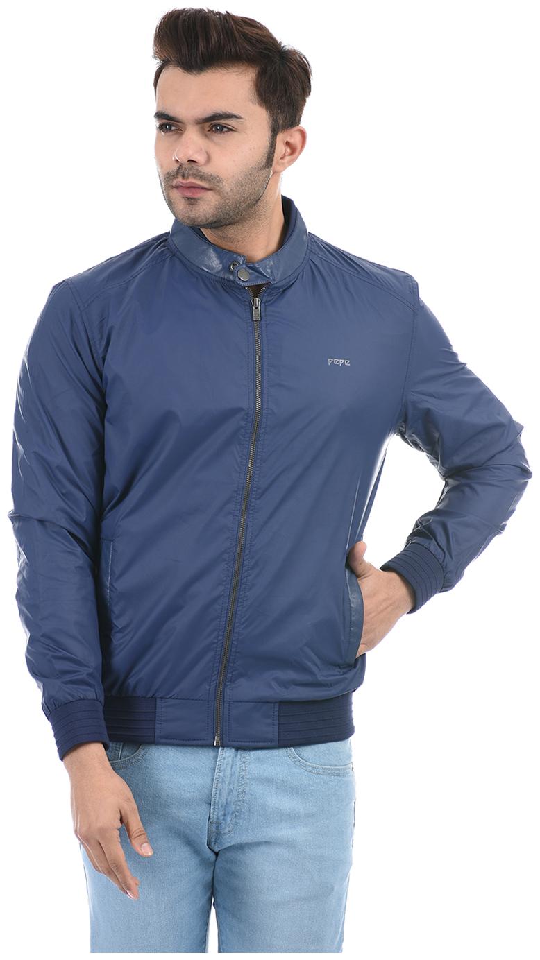 

Pepe Jeans Men Blue Solid Bomber jacket