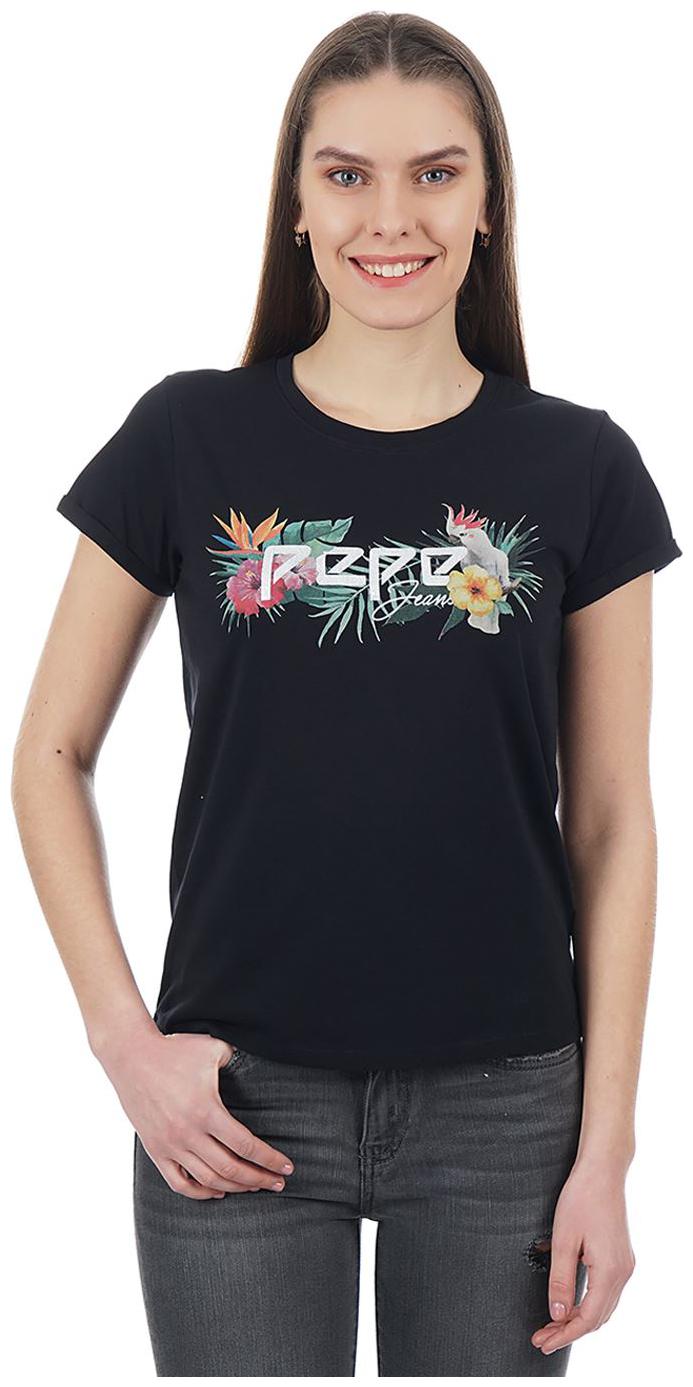 

Pepe Jeans Women Black Regular fit Round neck Polyester T shirt
