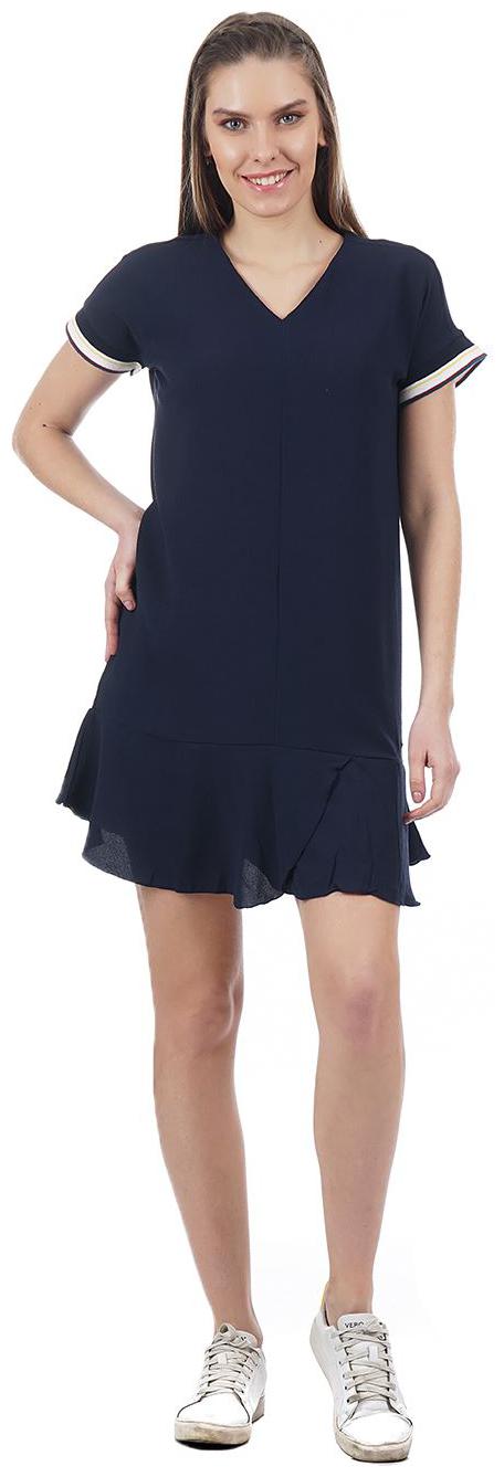 

Pepe Jeans Polyester Solid Blue Color A Line Dress For Women