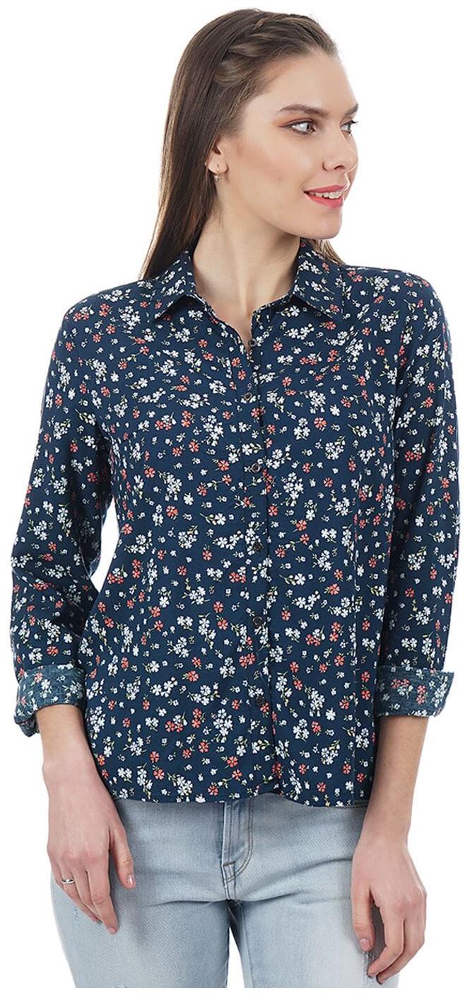 

Pepe Jeans Women Blue Floral Regular Fit Shirt