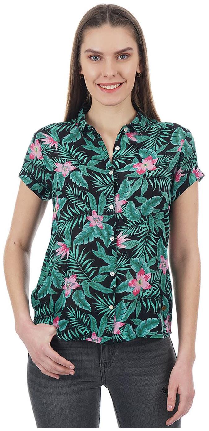 

Pepe Jeans Women Green Floral Regular Fit Shirt