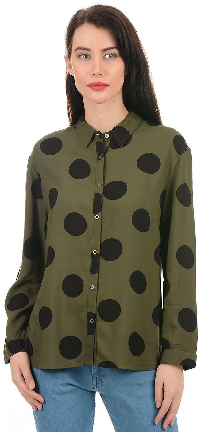 

Pepe Jeans Women Green Polka Dots Regular Fit Shirt