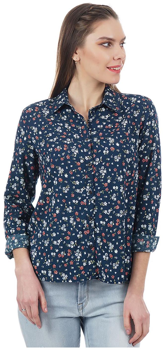 

Pepe Jeans Women Blue Floral Regular Fit Shirt