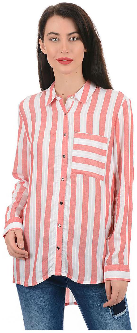 

Pepe Jeans Women Red White Striped Regular Fit Shirt