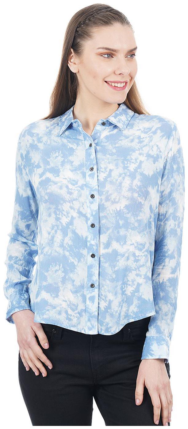 

Pepe Jeans Women Blue Printed Regular Fit Shirt