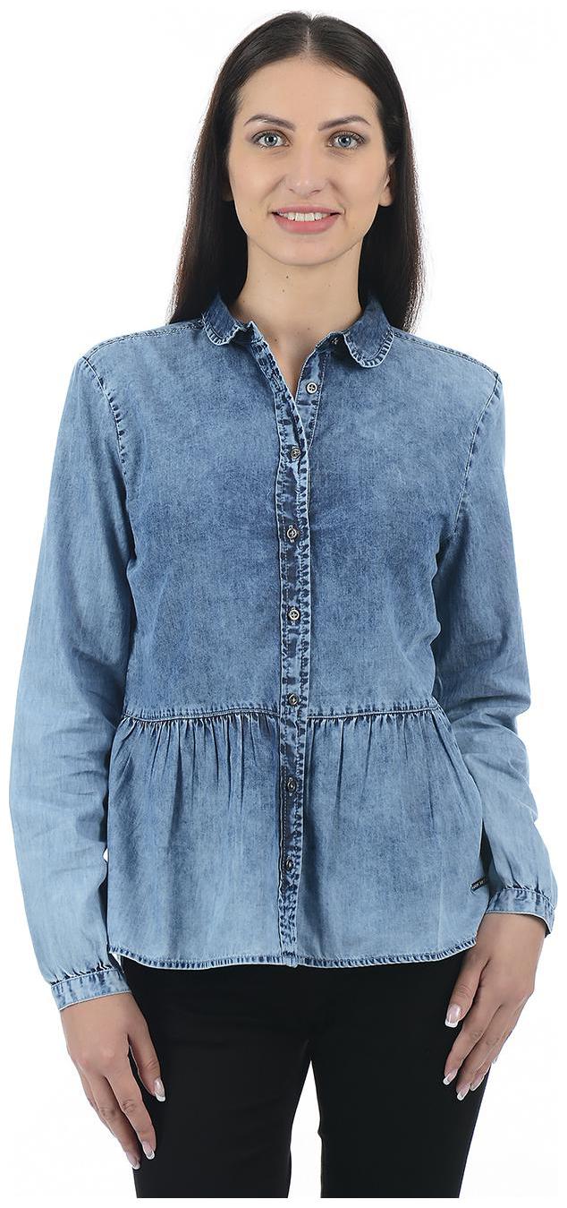 

Pepe Jeans Women Blue Solid Regular Fit Shirt