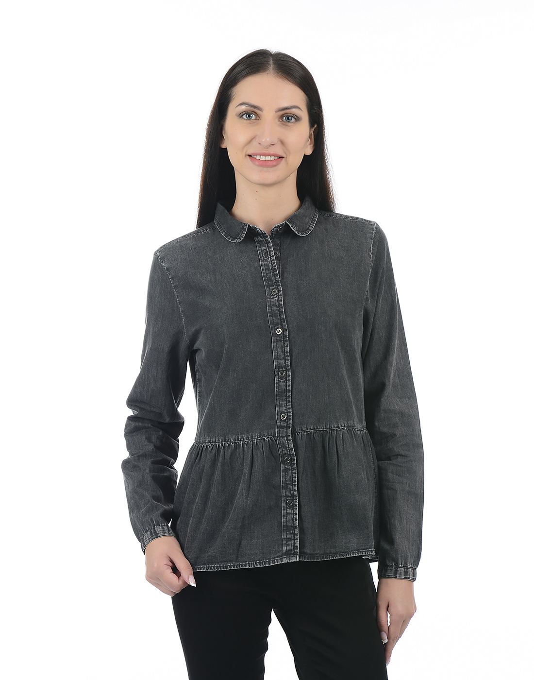 

Pepe Jeans Women Black Solid Regular Fit Shirt