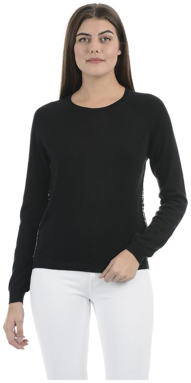 

Pepe Jeans Women Black Regular fit Round neck Blended T shirt