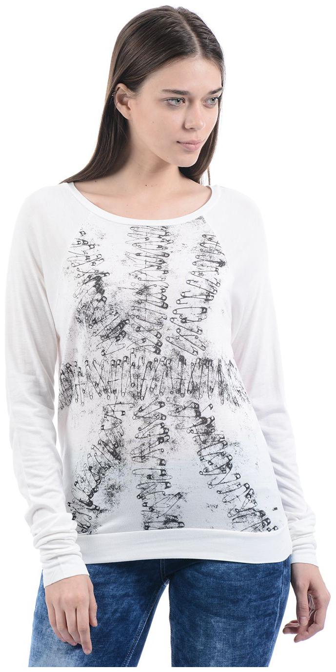 

Pepe Jeans Women White Regular fit Round neck Blended T shirt