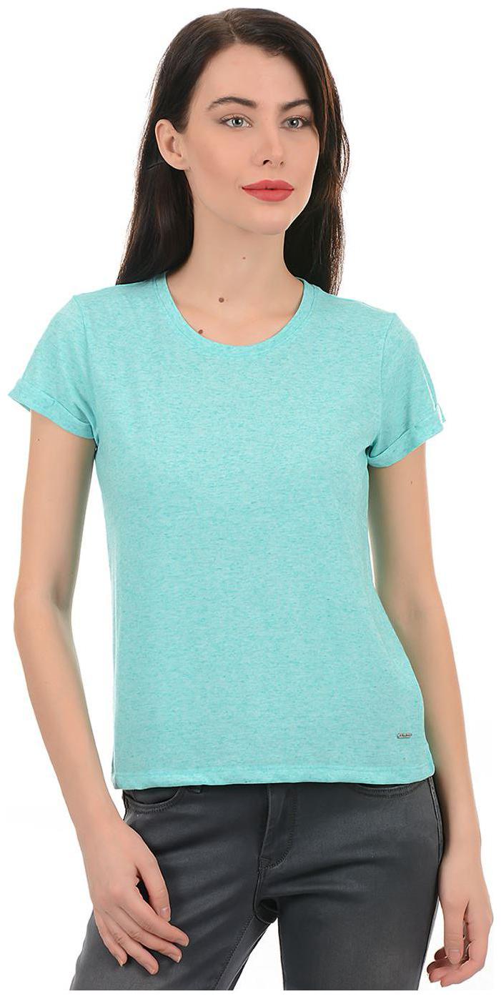 

Pepe Jeans Women Blue Regular fit Round neck Polyester T shirt