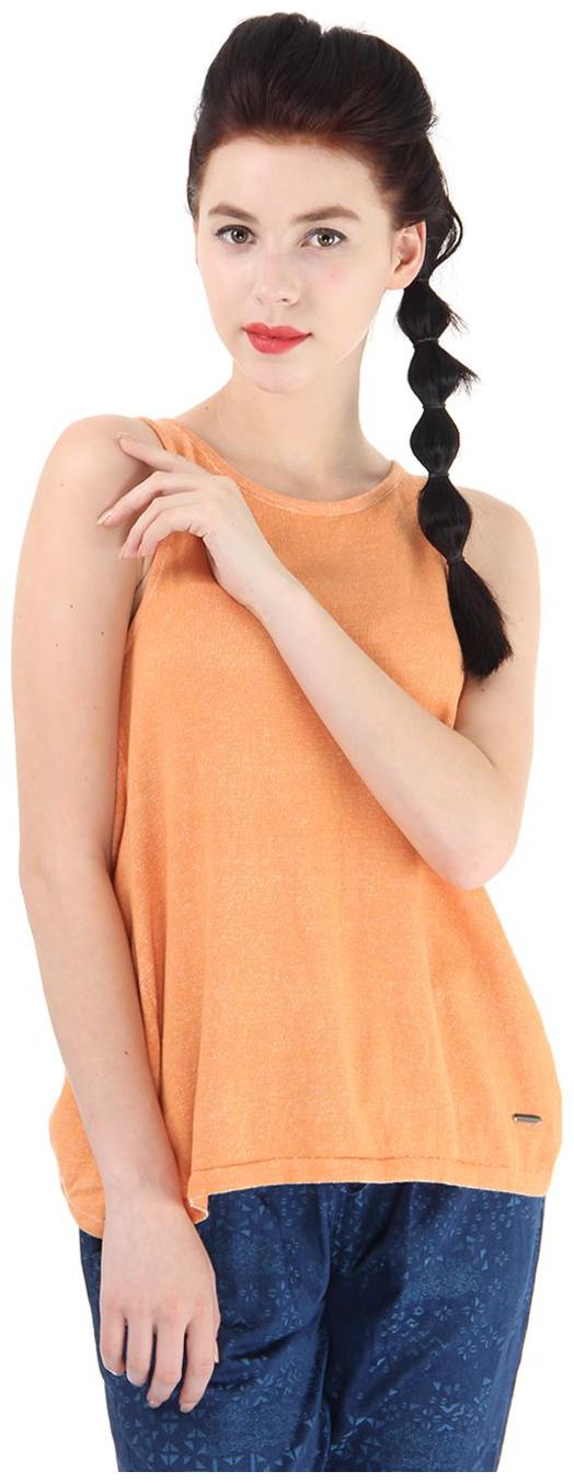 

Pepe Jeans Women Peach Regular fit Round neck Blended T shirt