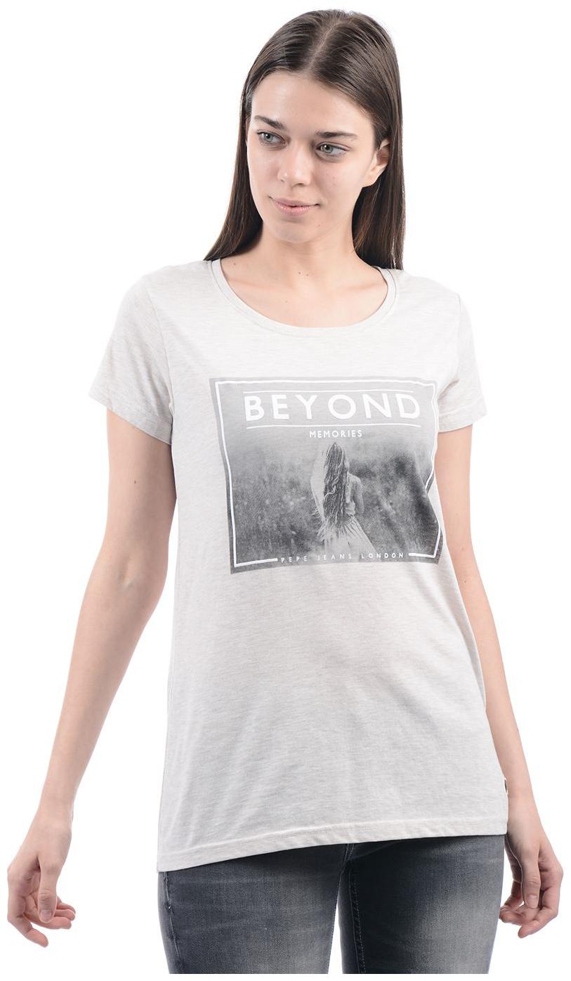

Pepe Jeans Women Grey Regular fit Round neck Cotton T shirt