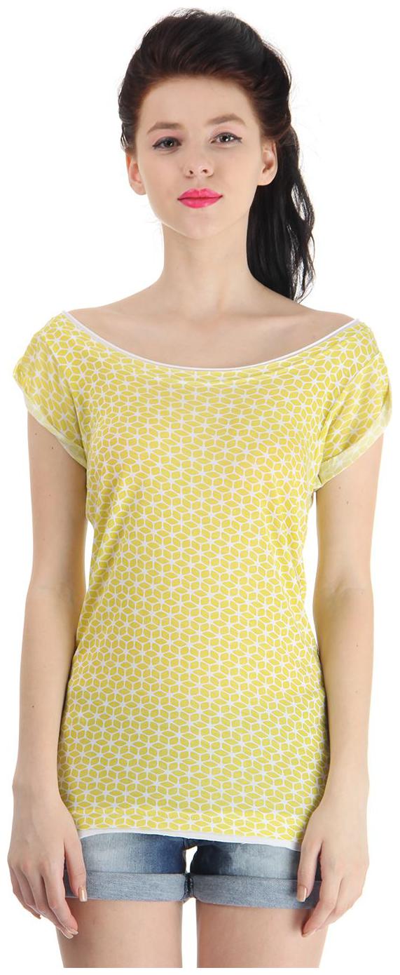 

Pepe Jeans Women Yellow Regular fit Boat neck Blended T shirt