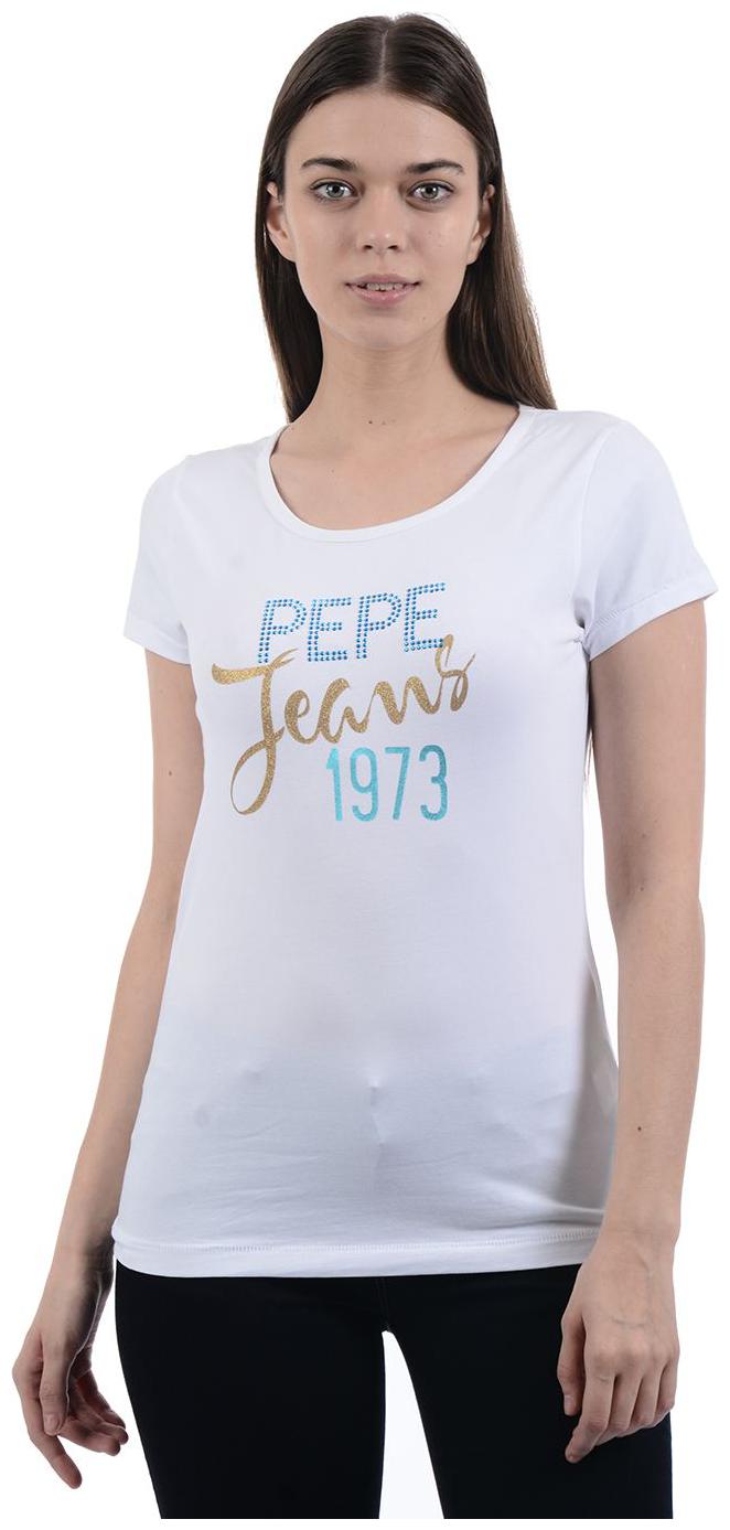 

Pepe Jeans Women White Regular fit Round neck Blended T shirt