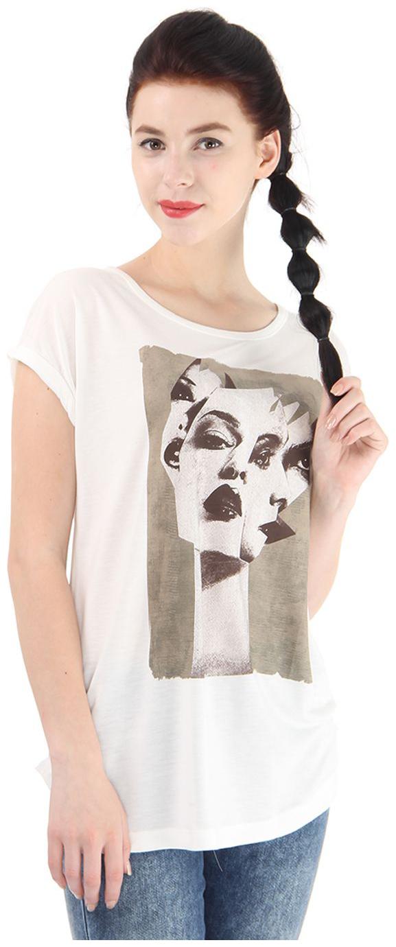 

Pepe Jeans Women White Regular fit Round neck Cotton T shirt