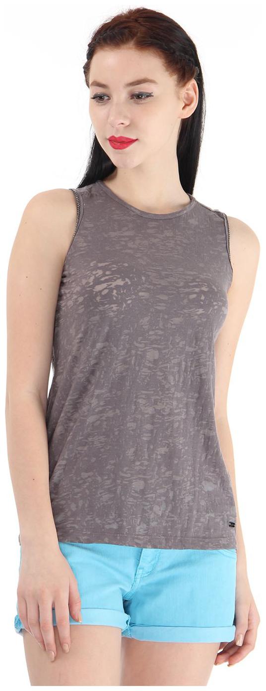 

Pepe Jeans Women Grey Regular fit Round neck Blended T shirt
