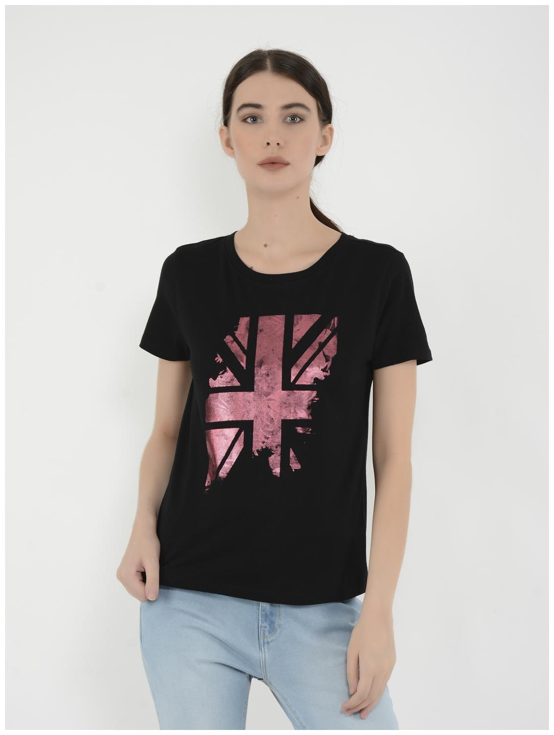 

Pepe Jeans Women Black Regular fit Round neck Blended T shirt
