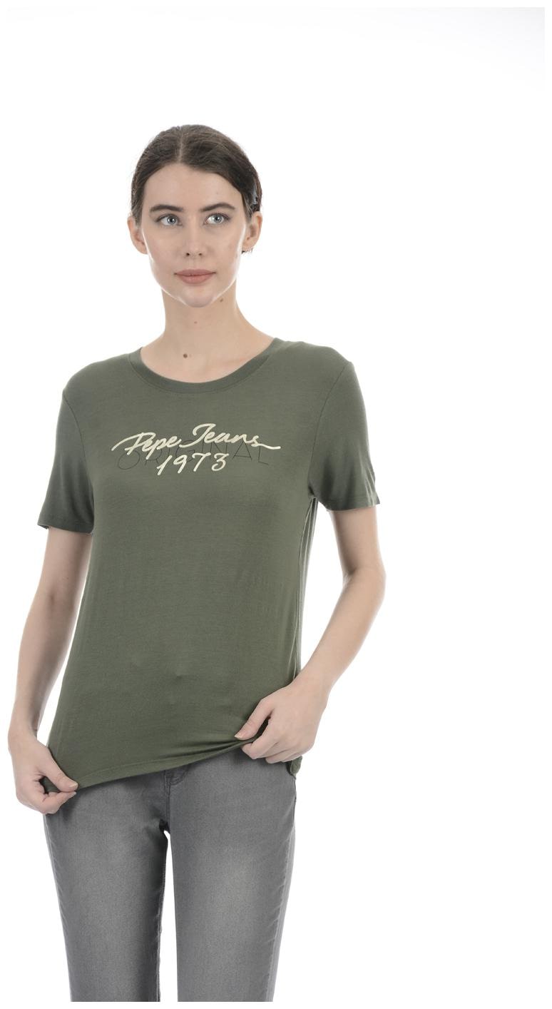 

Pepe Jeans Women Green Regular fit Round neck Blended T shirt