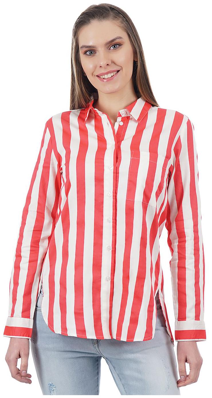 

Pepe Jeans Women Red Striped Regular Fit Shirt