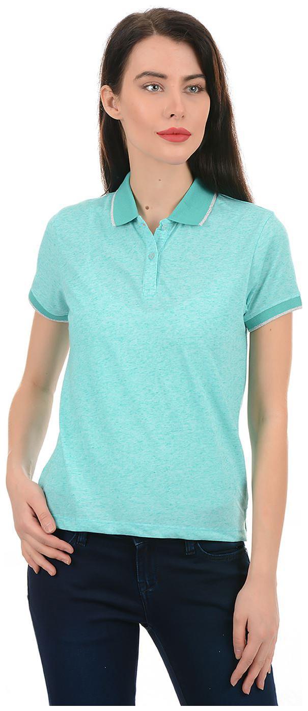 

Pepe Jeans Women Blue Regular fit Polo neck Polyester T shirt