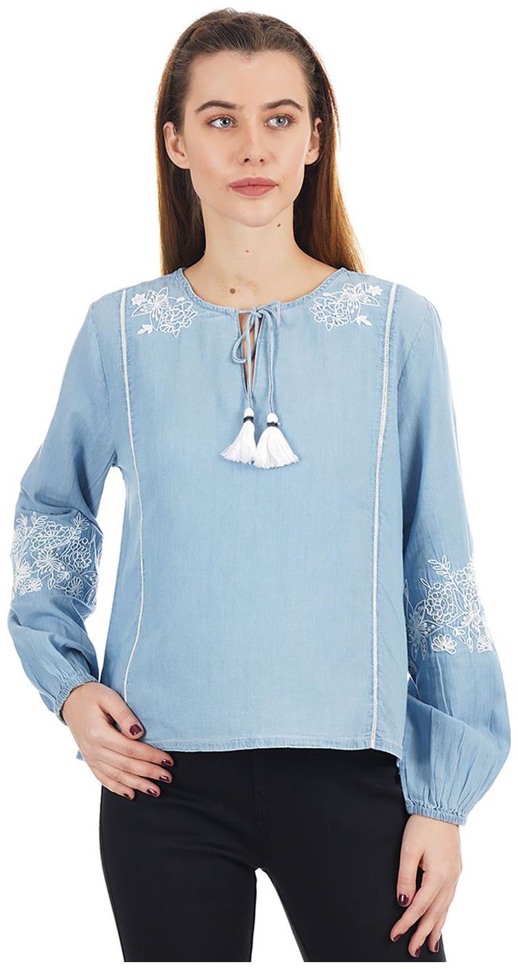 

Pepe Jeans Women Embroidered Regular top - Blue