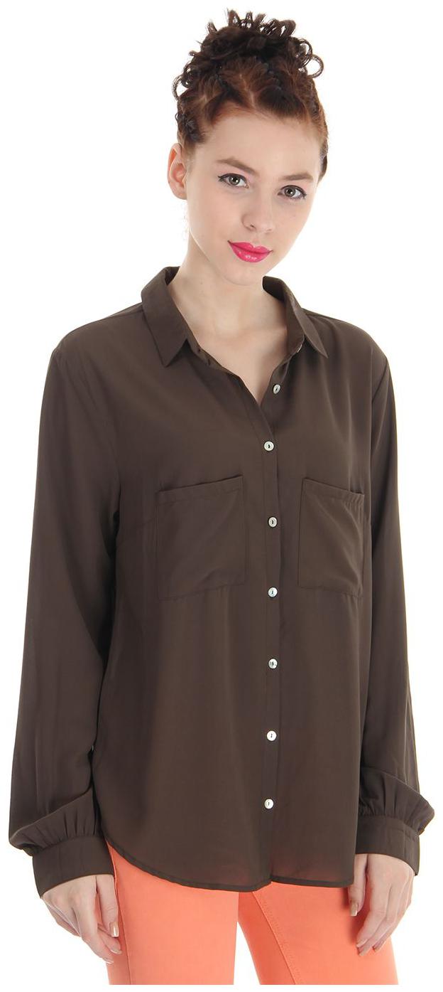 

Pepe Jeans Women Brown Solid Regular Fit Shirt