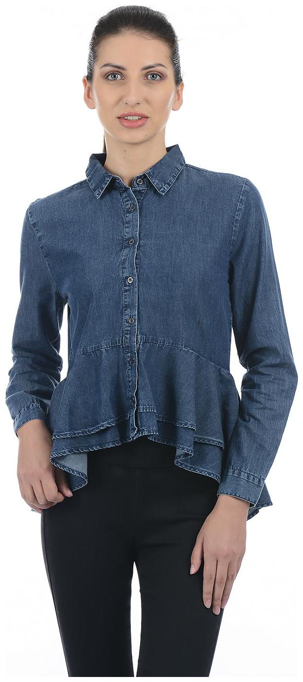 

Pepe Jeans Women Blue Solid Regular Fit Shirt