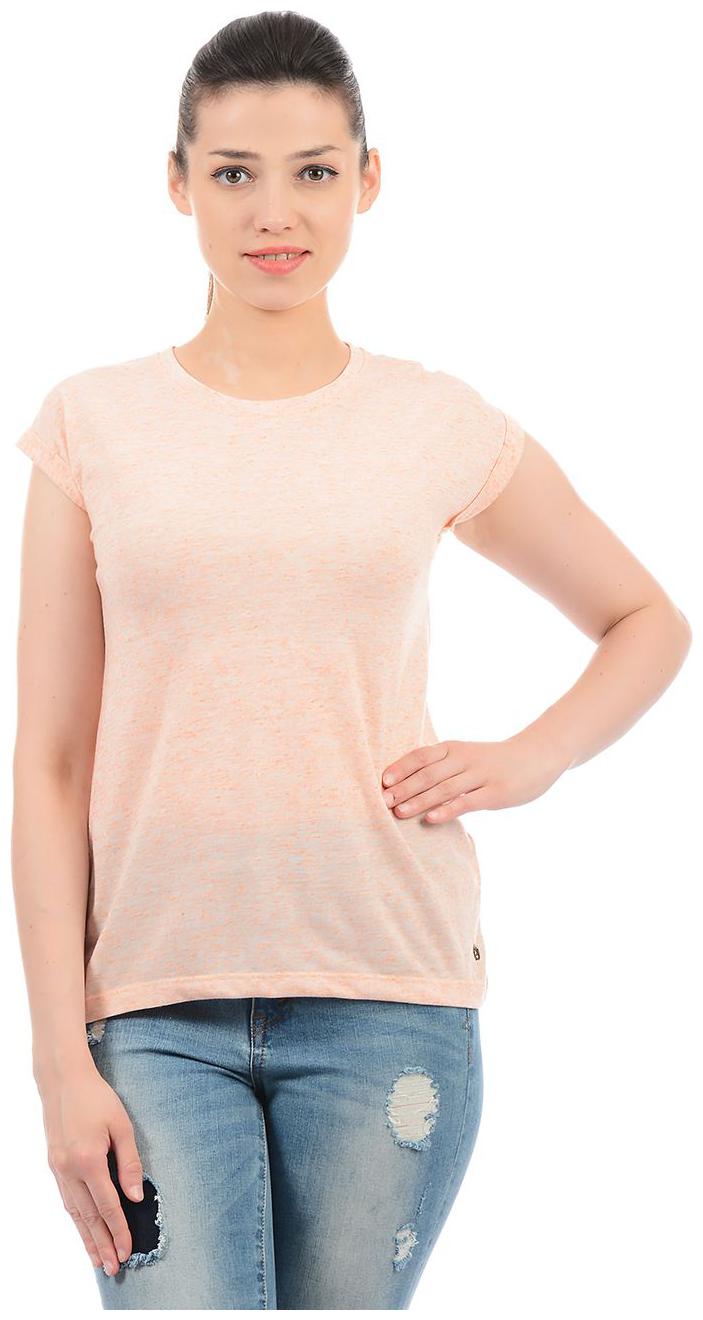 

Pepe Jeans Women Peach Regular fit Round neck Polyester T shirt