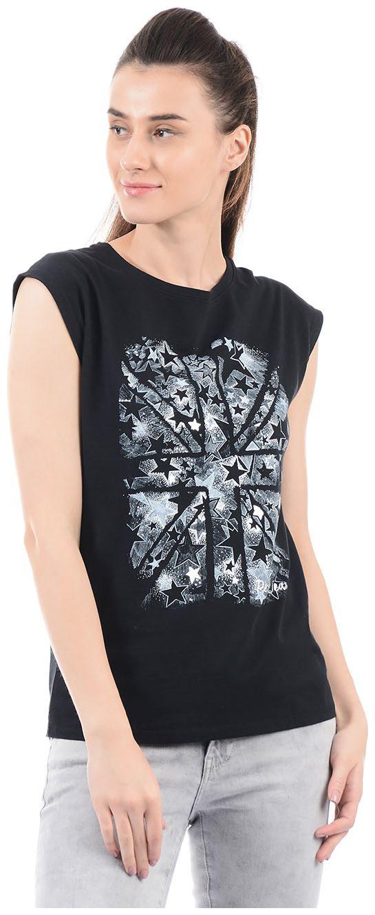 

Pepe Jeans Women Black Regular fit Round neck Cotton T shirt