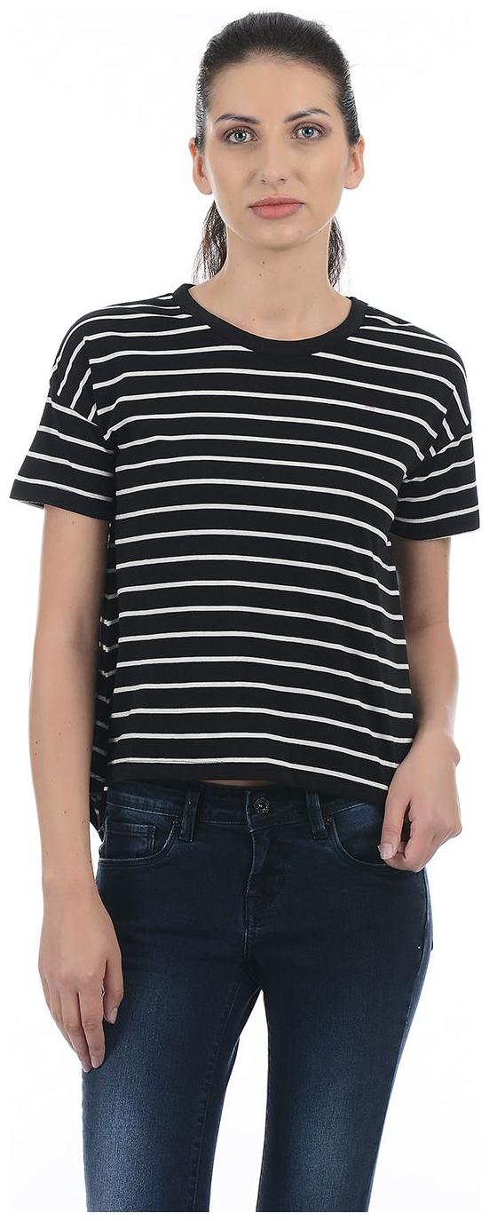 

Pepe Jeans Women Black Regular fit Round neck Blended T shirt