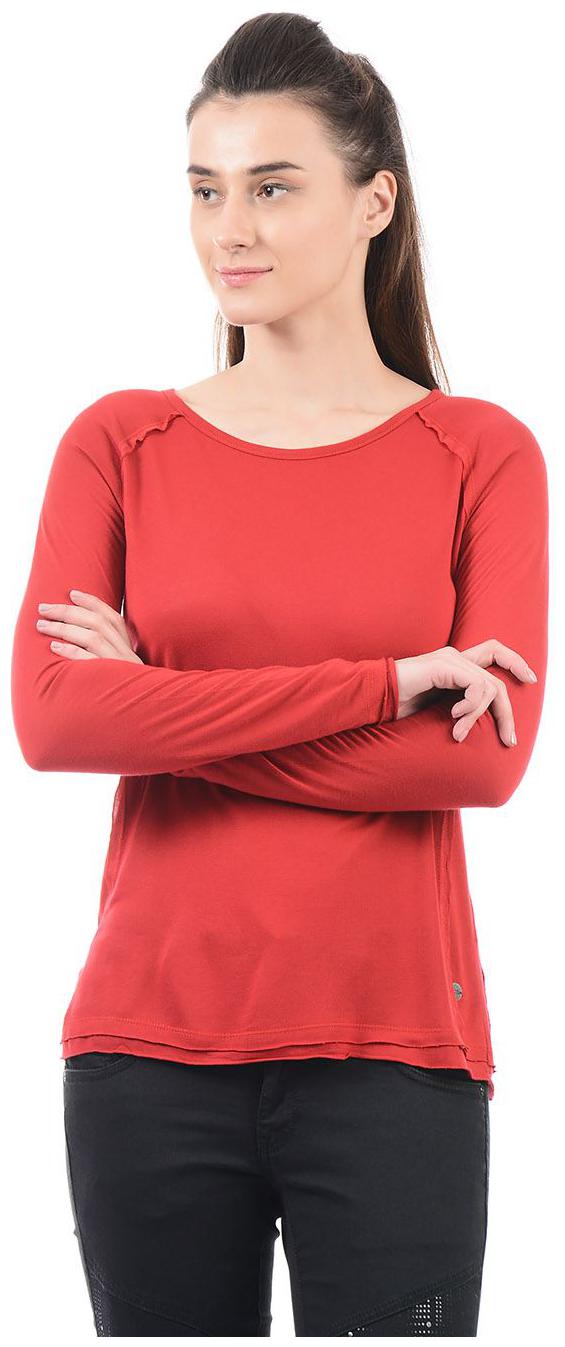 

Pepe Jeans Women Red Regular fit Round neck Modal T shirt