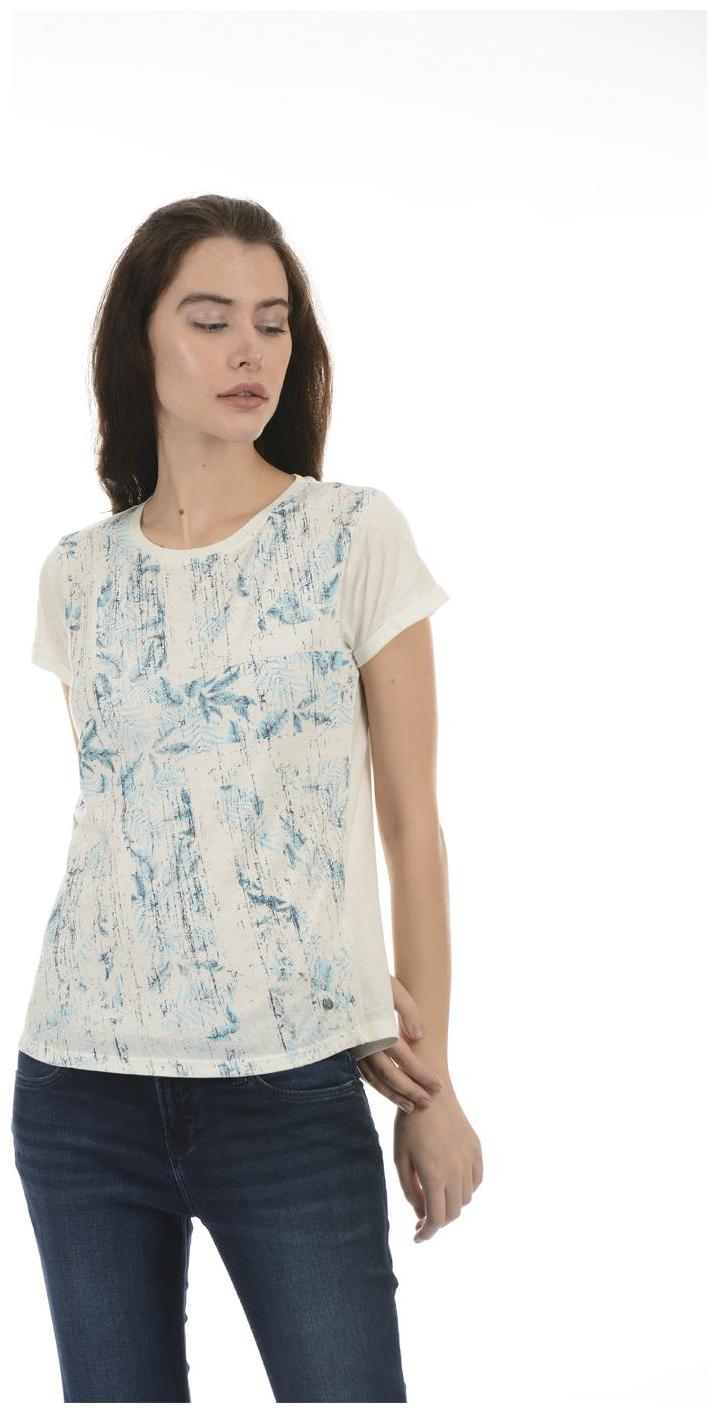 

Pepe Jeans Women White Regular fit Round neck Cotton T shirt
