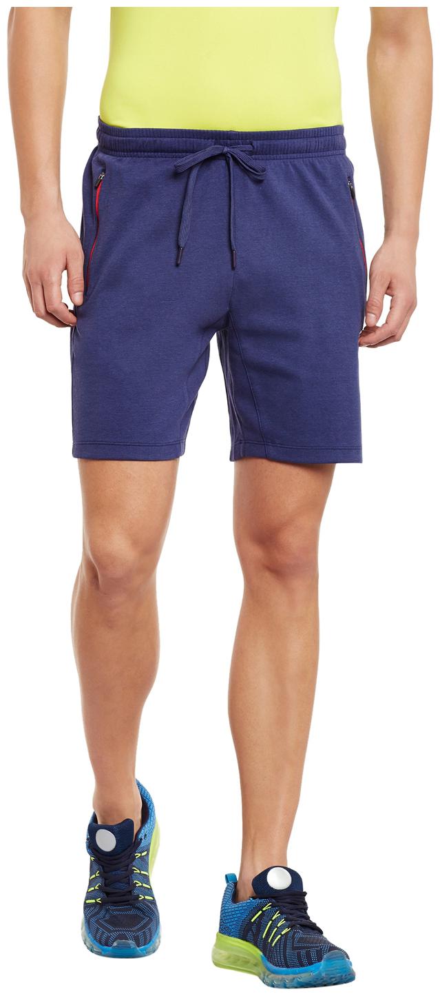 

PERF Collegiate Navy Cotton Regular Fit Atheletic Knit Short for Men