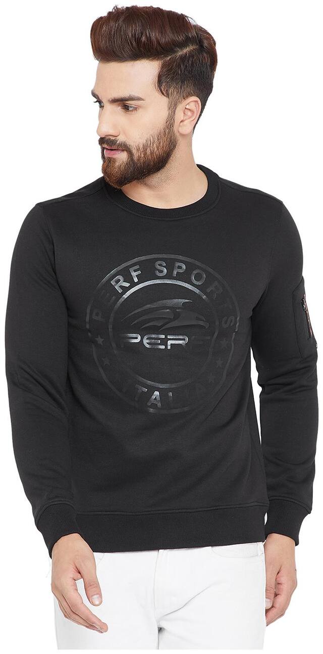 PERF MEN REFLECTIVE SWEATSHIRTS BLACK