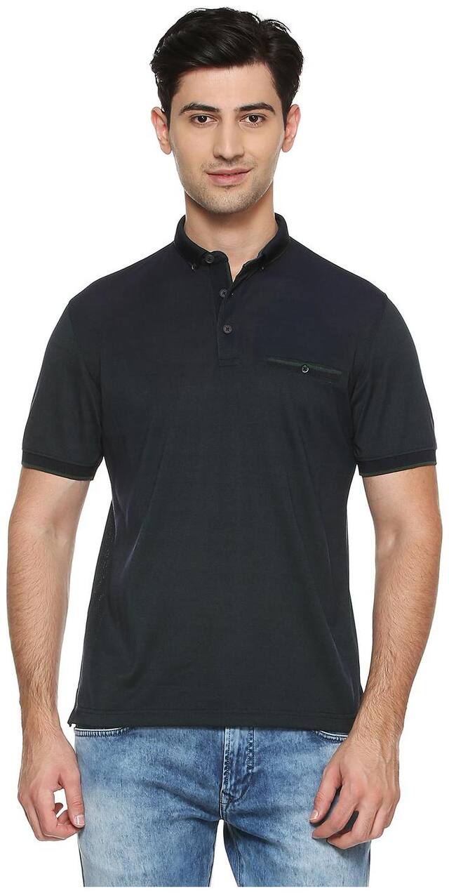 Peter England Black T Shirt