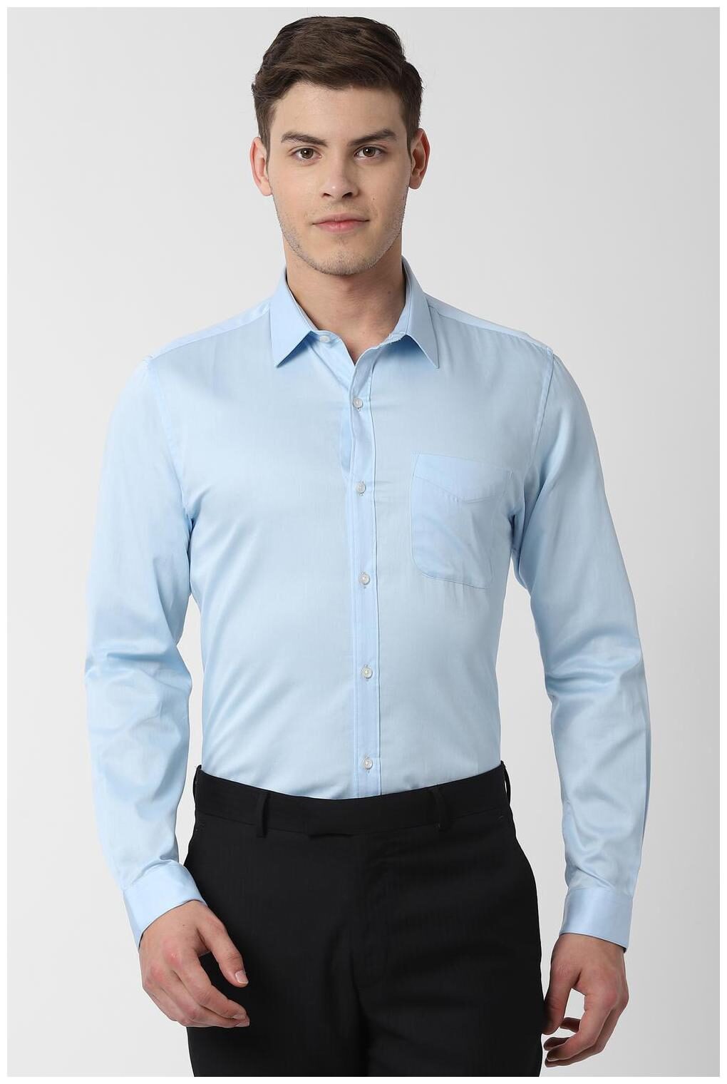 

Peter England Men Slim fit Formal Shirt - Blue
