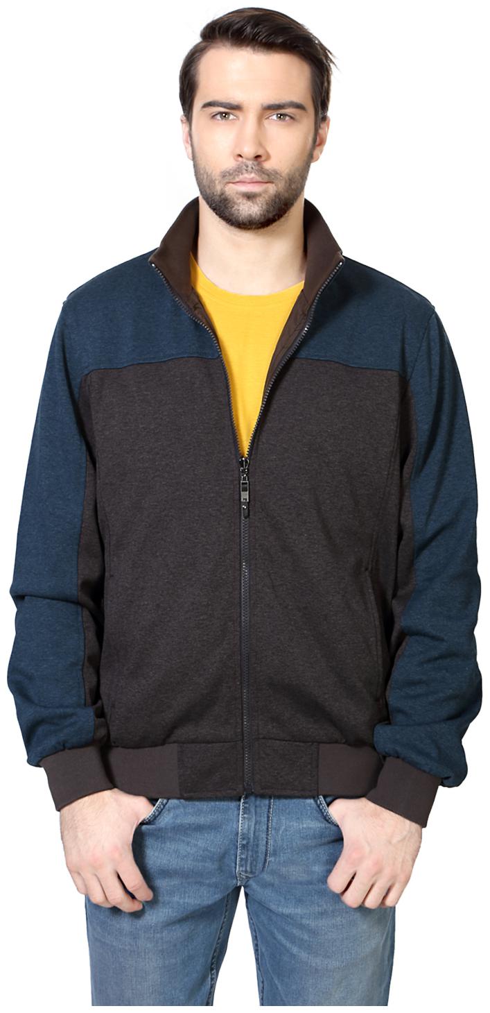 

Peter England Men Grey Solid Bomber jacket