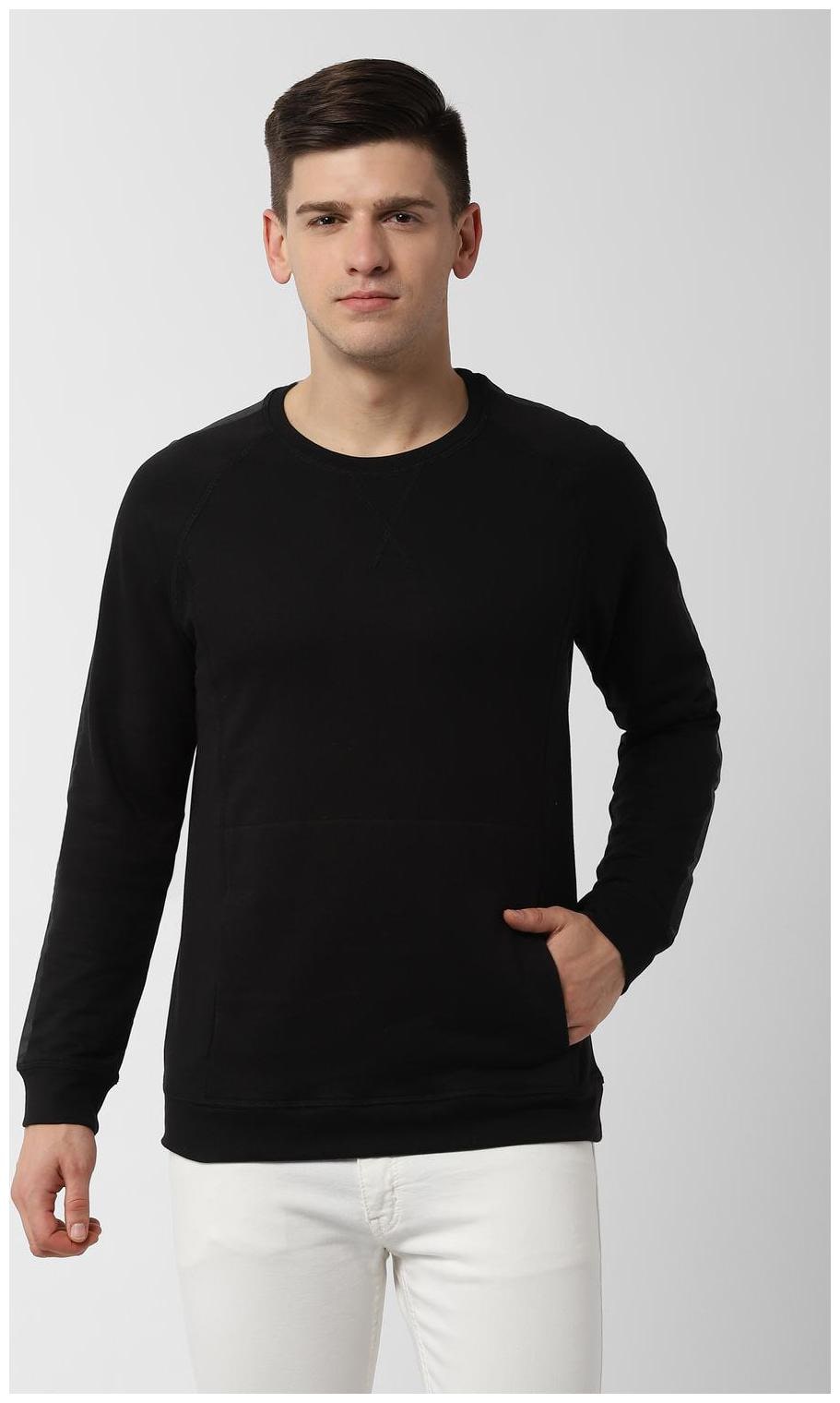 

Peter England Men Black Round neck Sweatshirt