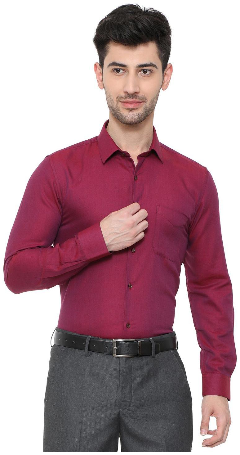

Peter England Men Slim fit Formal Shirt - Purple