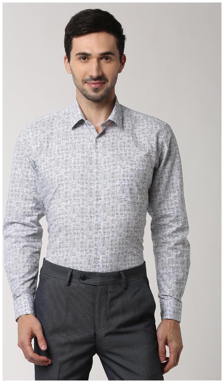 

Peter England Men Regular fit Formal Shirt - Grey