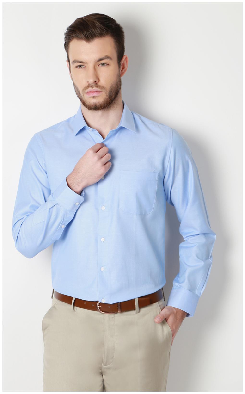 

Peter England Men Slim fit Formal Shirt - Blue