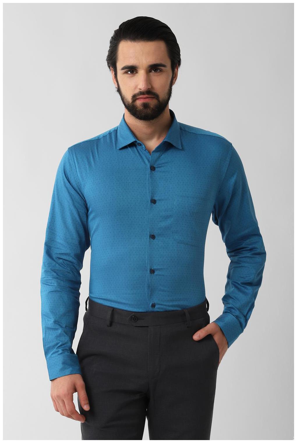 

Peter England Men Regular fit Formal Shirt - Blue