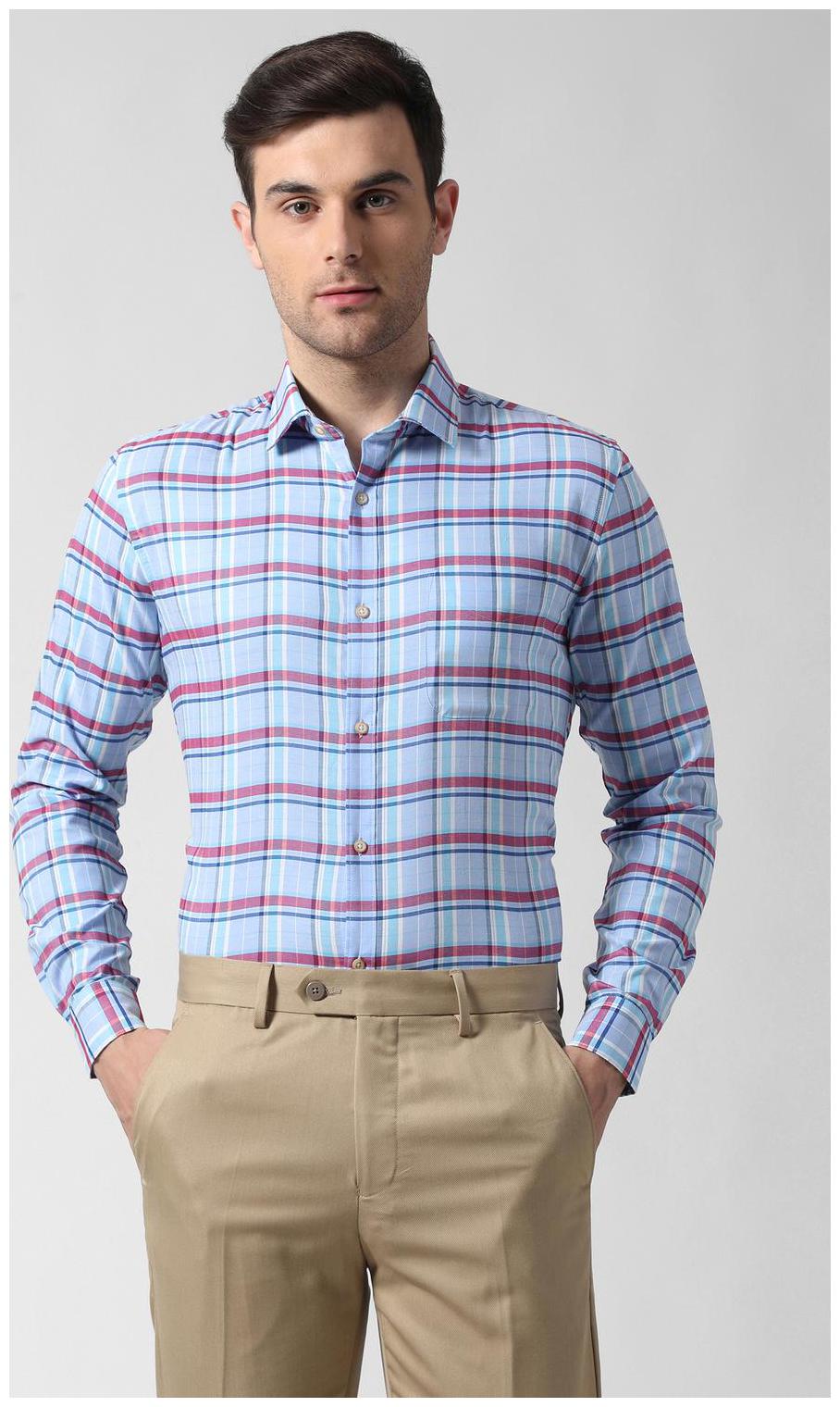 

Peter England Men Slim fit Formal Shirt - Blue