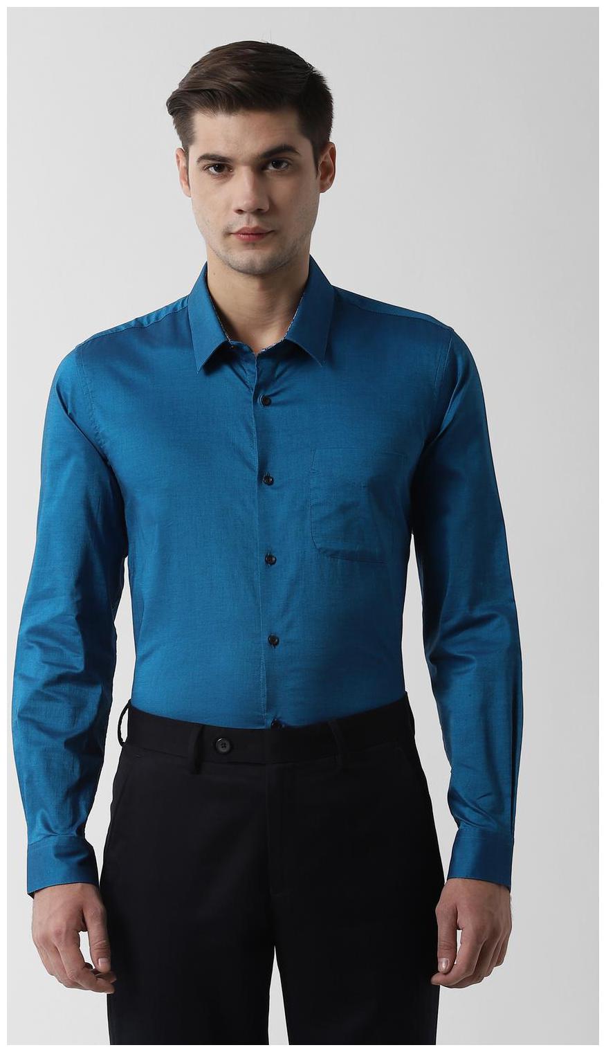 

Peter England Men Slim fit Formal Shirt - Blue