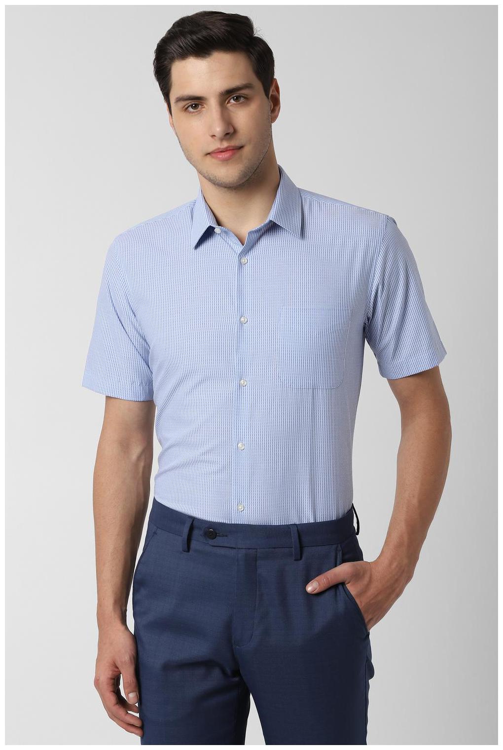 

Peter England Men Regular fit Formal Shirt - Blue